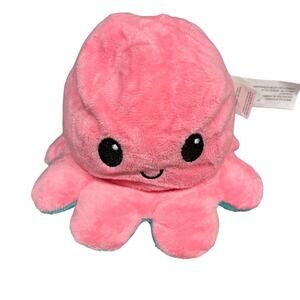 TeeTurtle reversible happy to sad octopus plush